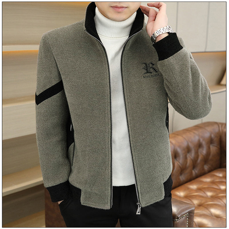 Lässige Reißverschlussjacke aus Kunstwolle für Herren