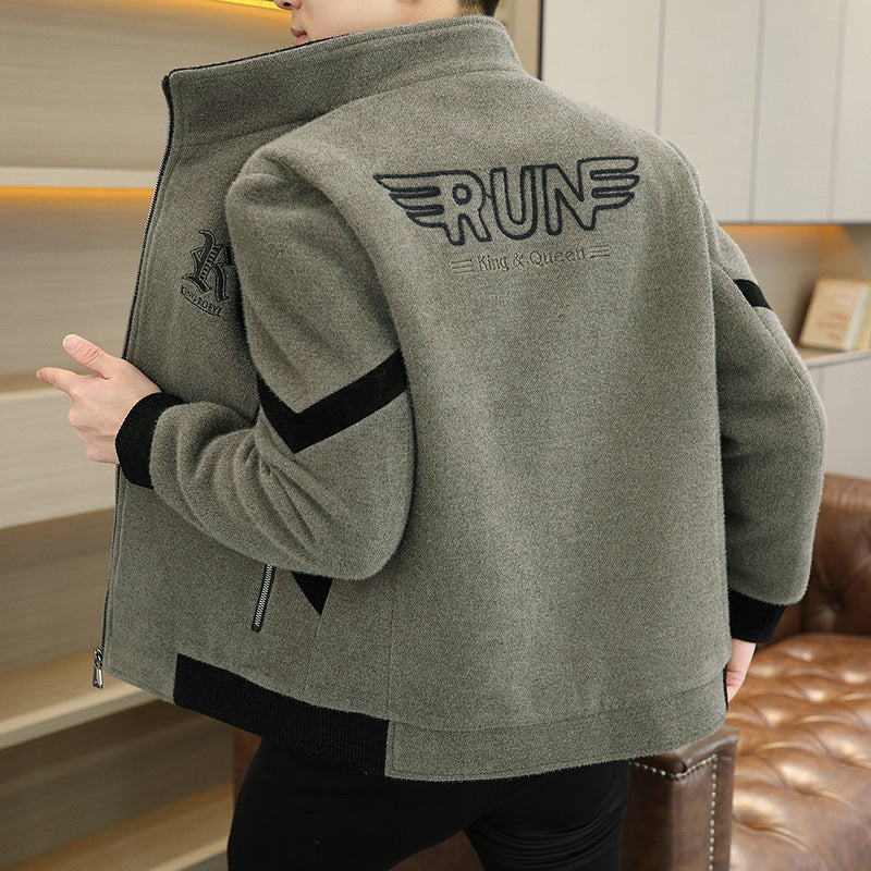 Lässige Reißverschlussjacke aus Kunstwolle für Herren