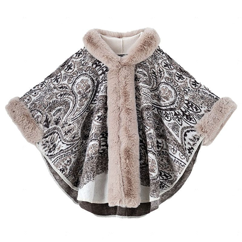 Damen-Oversize-Poncho mit Kapuze für Herbst und Winter