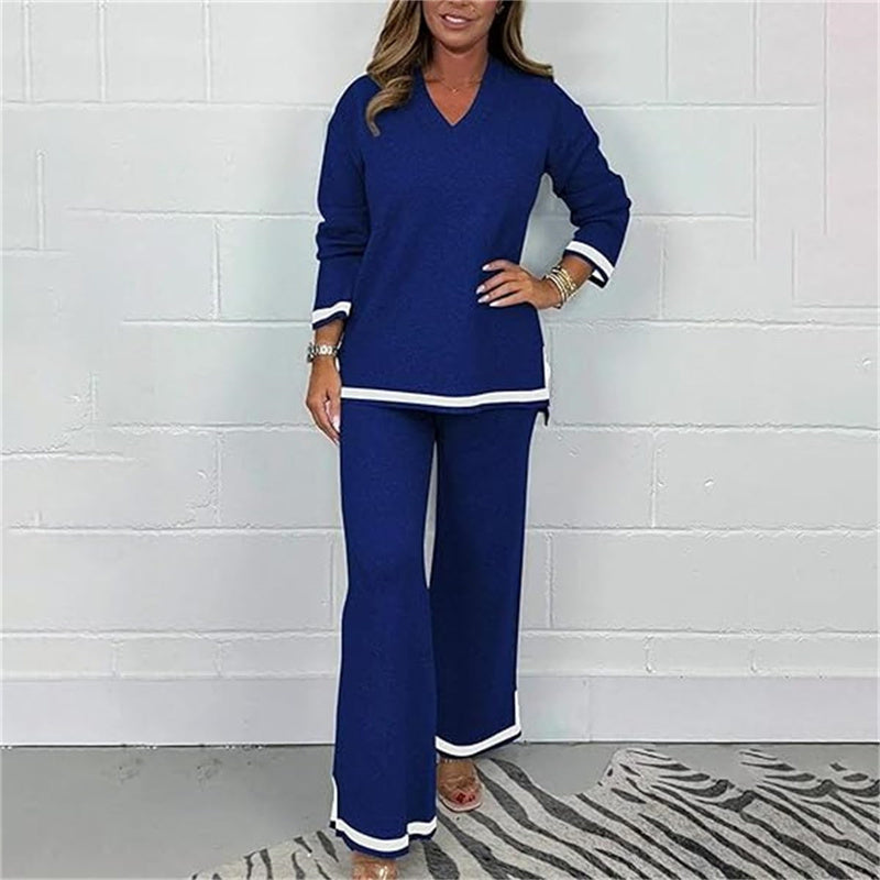 🔥✨Weihnachts-Sonderangebote 🎅🎁2-teiliges Strick-Lounge-Set für Damen 【2 KAUFEN, VERSAND KOSTENLOS ERHALTEN】