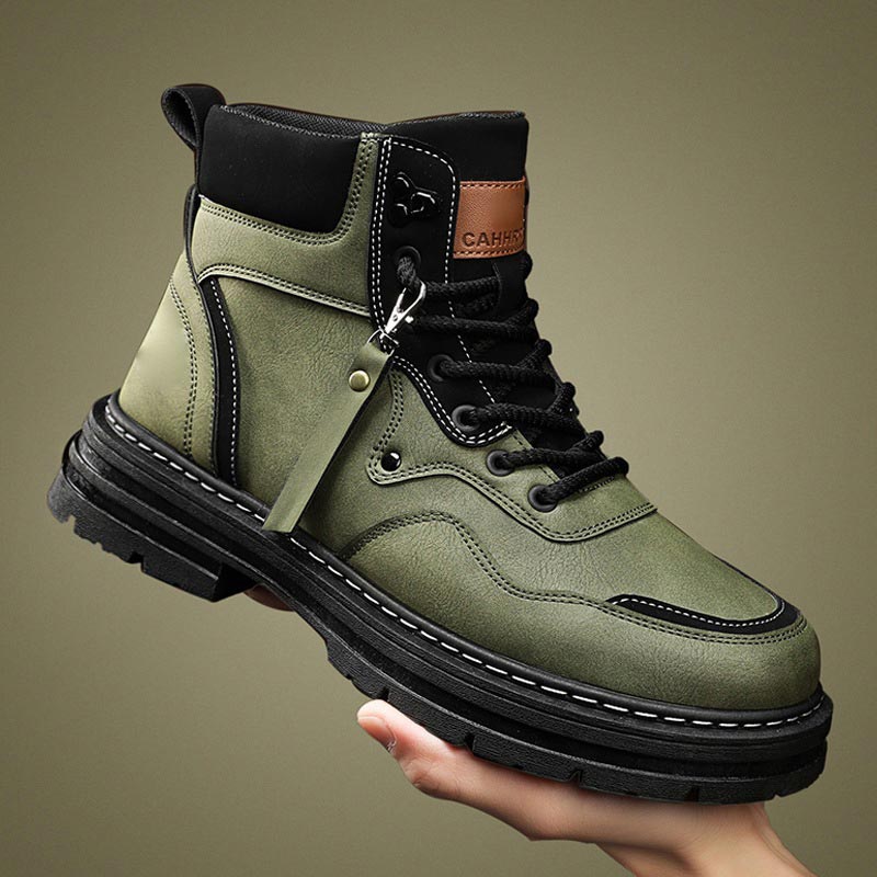 🎁Black Friday Sale – Zeitlich begrenzt 40%RABATT🎁Plüsch-High-Top-Stiefel zum Schnüren für Herren