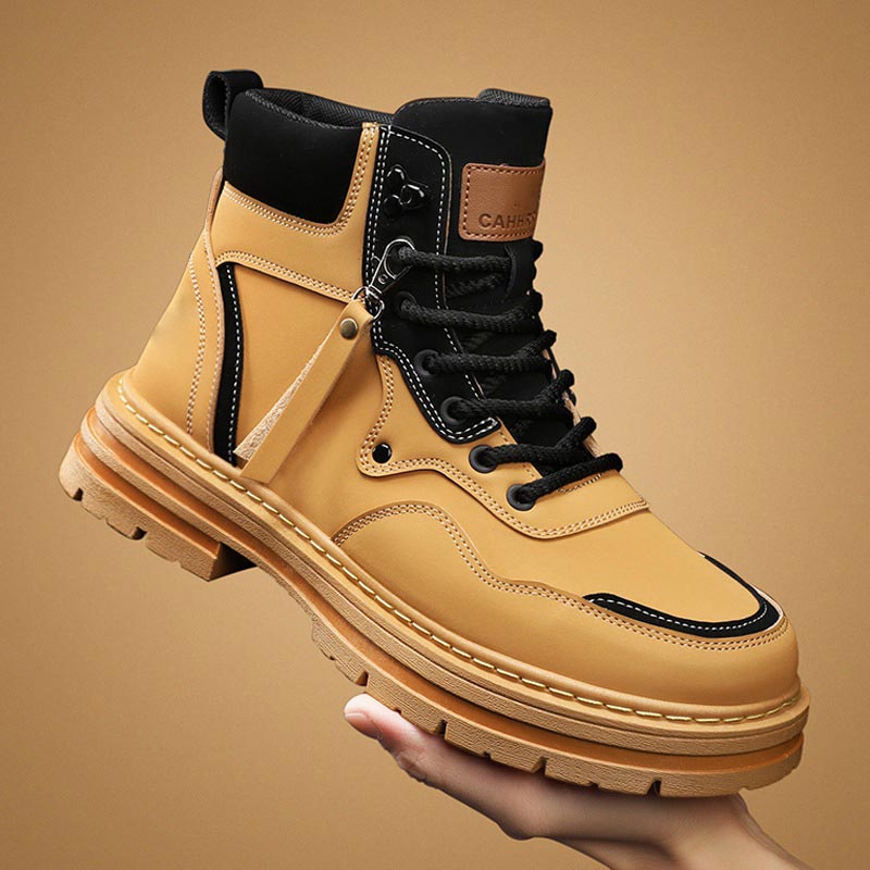 🎁Black Friday Sale – Zeitlich begrenzt 40%RABATT🎁Plüsch-High-Top-Stiefel zum Schnüren für Herren