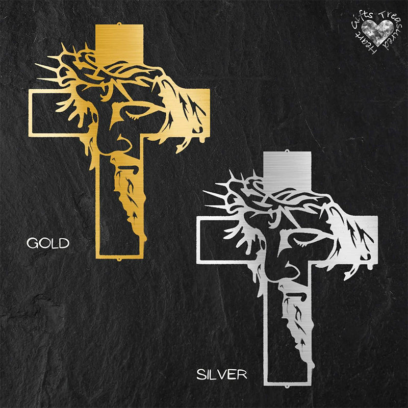 Jesus Kreuz Metallschild Christus Wanddekoration