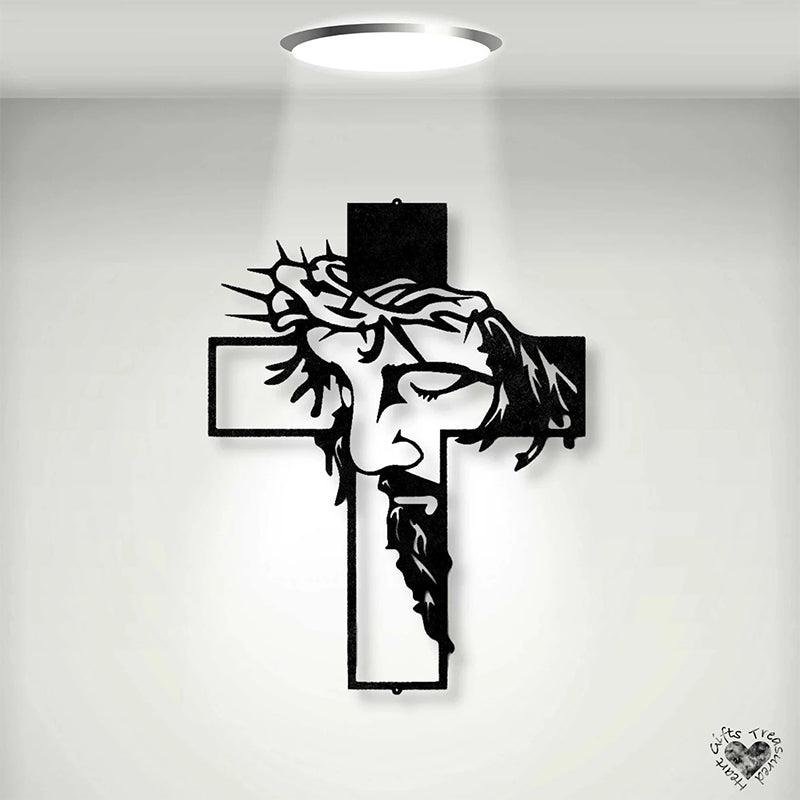 Jesus Kreuz Metallschild Christus Wanddekoration