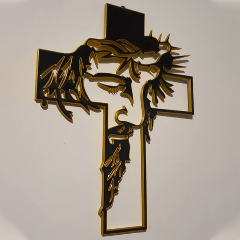 Jesus Kreuz Metallschild Christus Wanddekoration