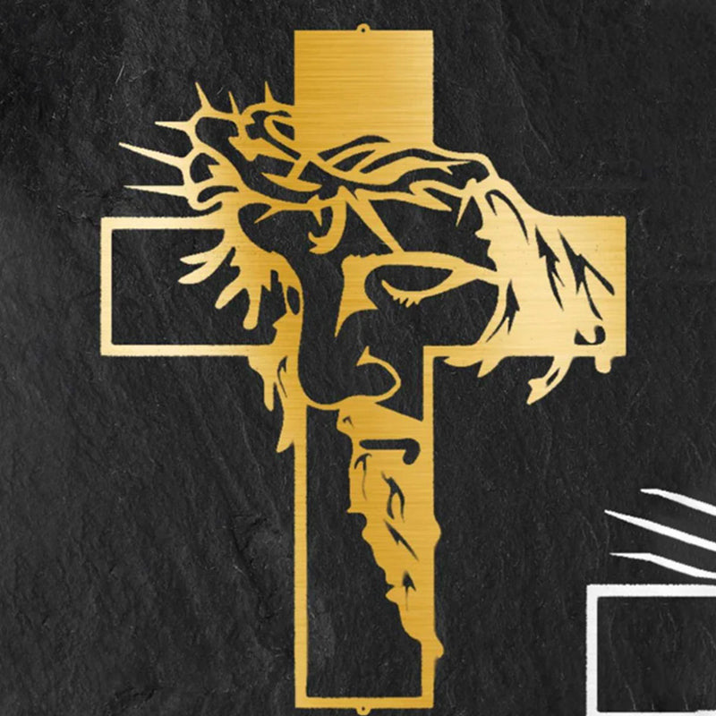 Jesus Kreuz Metallschild Christus Wanddekoration