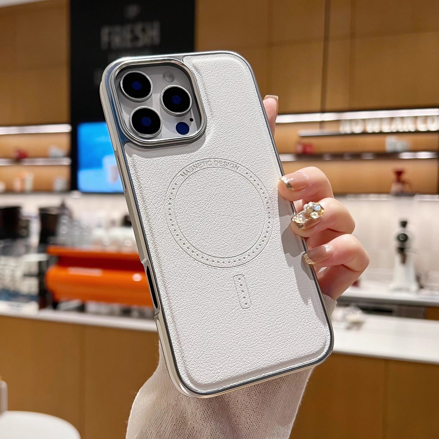 🛡️📱🛡️Magnetische Ladehülle aus Leder für das iPhone