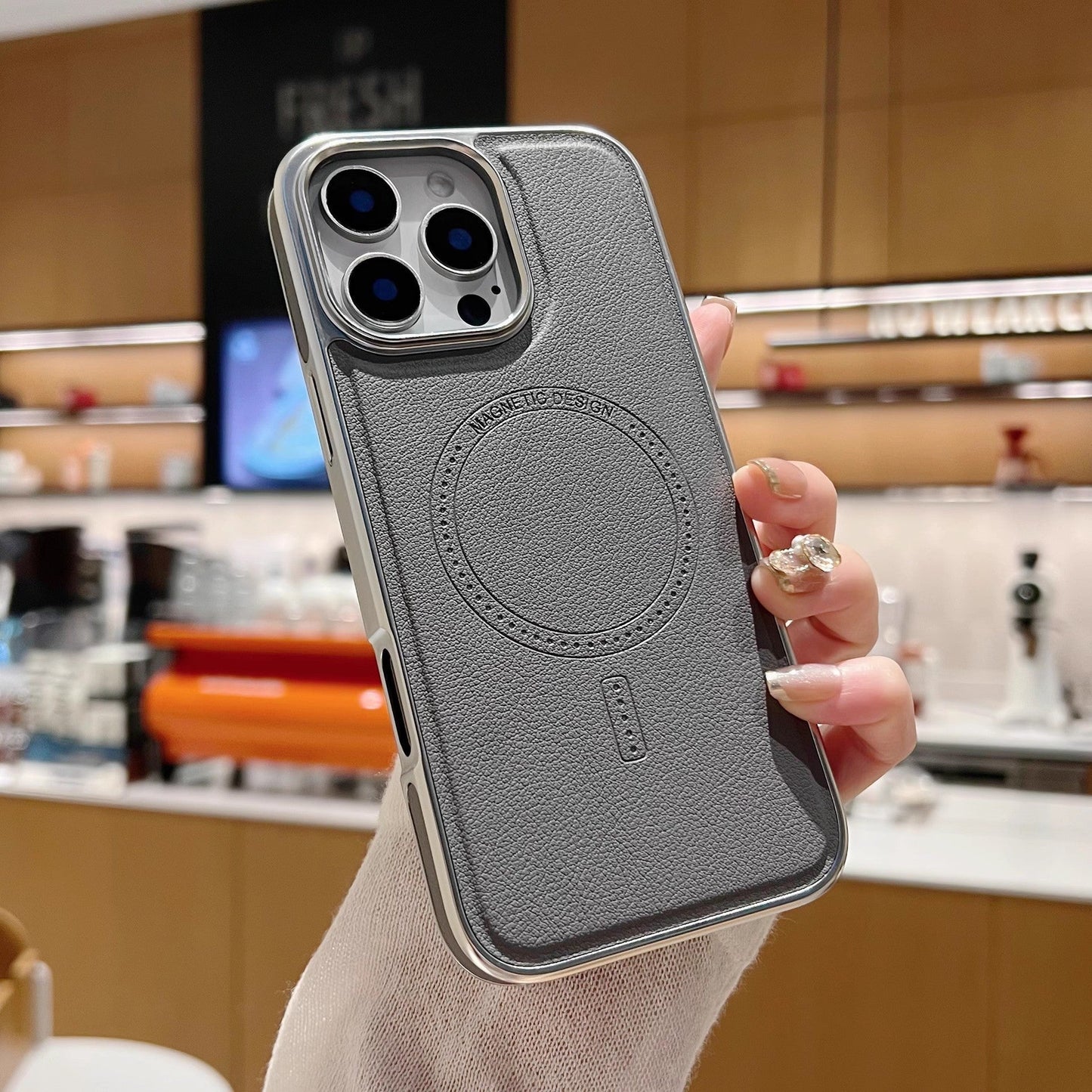 🛡️📱🛡️Magnetische Ladehülle aus Leder für das iPhone