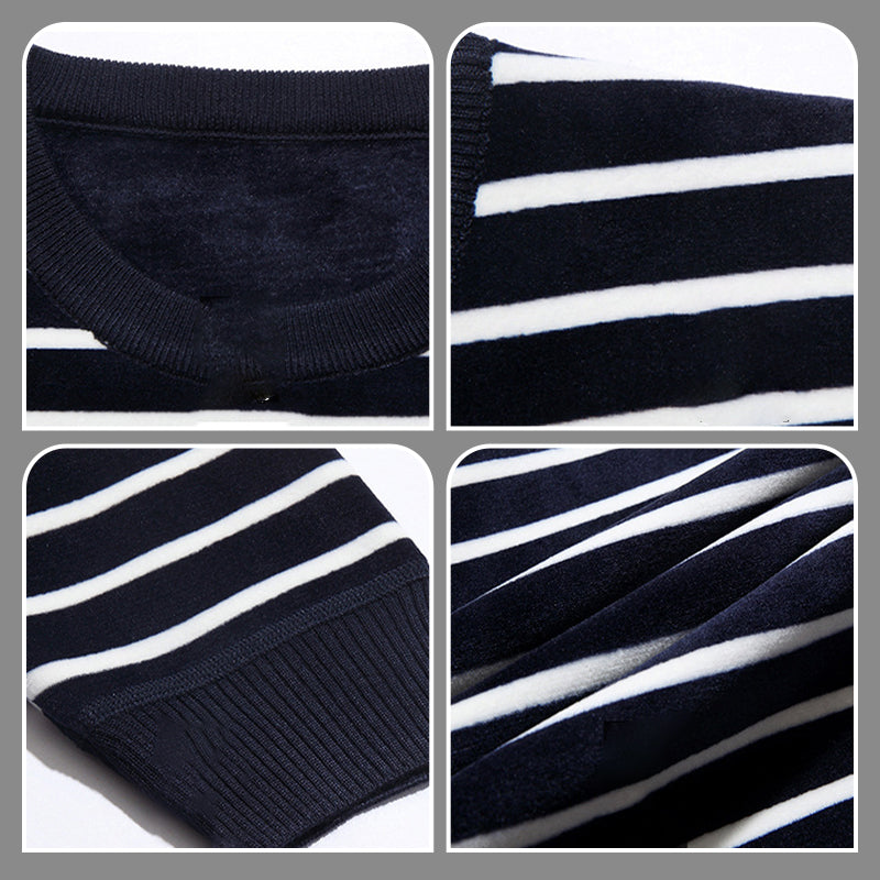 🎅Weihnachtsvorverkauf🎁Warmer modischer Herren-Streifenpullover