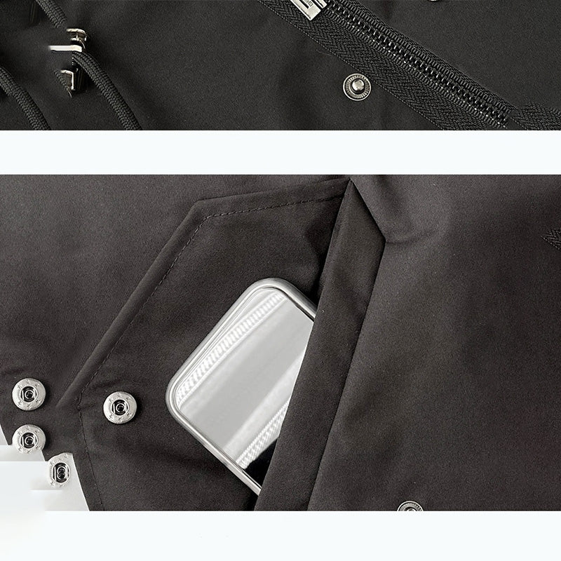 Herren Midi-Jacke mit abnehmbarem Kunstpelz