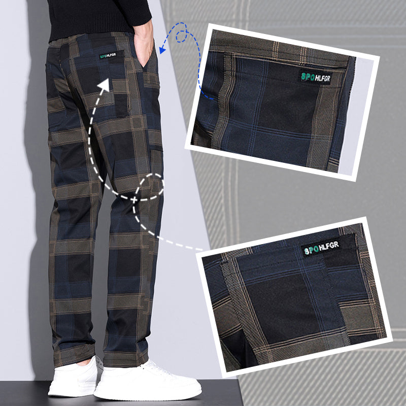 đHEISSER VERKAUF 49% - Lässige karierte Herrenhose mit Taschen