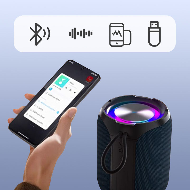 Tragbarer Bluetooth-Lautsprecher mit 40 W Spitzenleistung und RGB-Licht