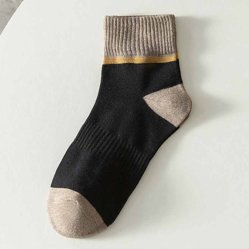 Herren Komfortable, Atmungsaktive Socken mit Farbblockdesign