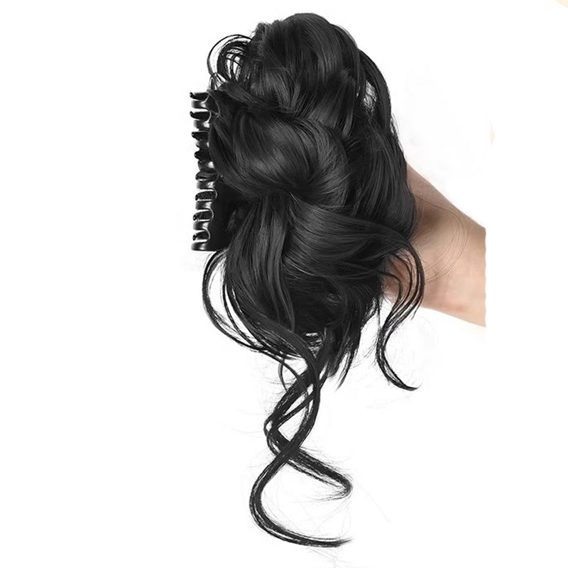 Perücke Haarspange Unordentlicher Dutt Frisur