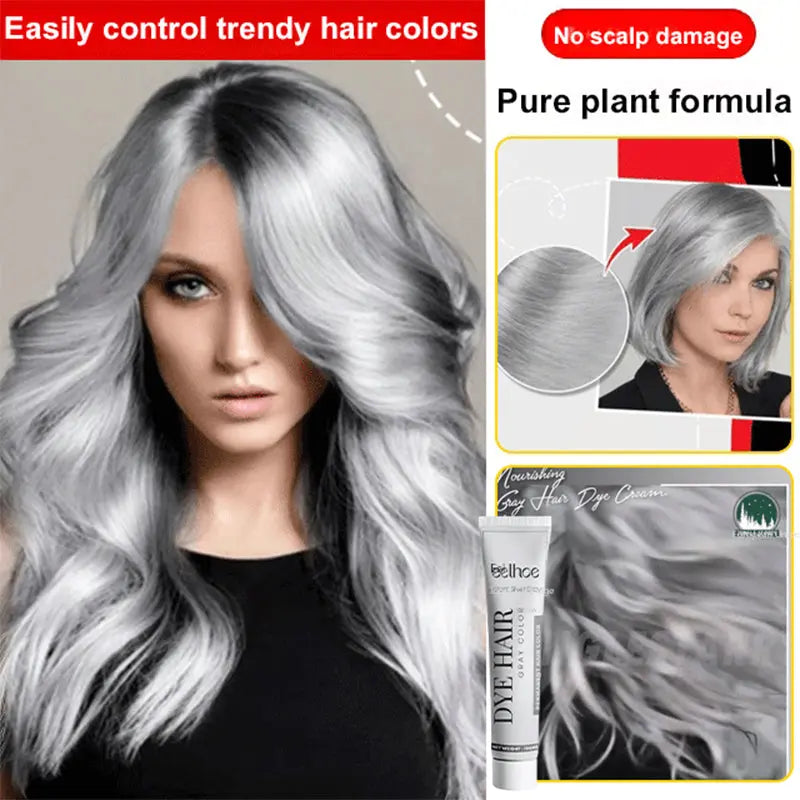 ⏳Begrenzte Zeit 50% Rabatt🌿Pflanzliches Grau-Silber Haarfärbemittel – Natürliche Farbe & Glanz in 60 Minuten, ohne Salonbesuch! 🚀