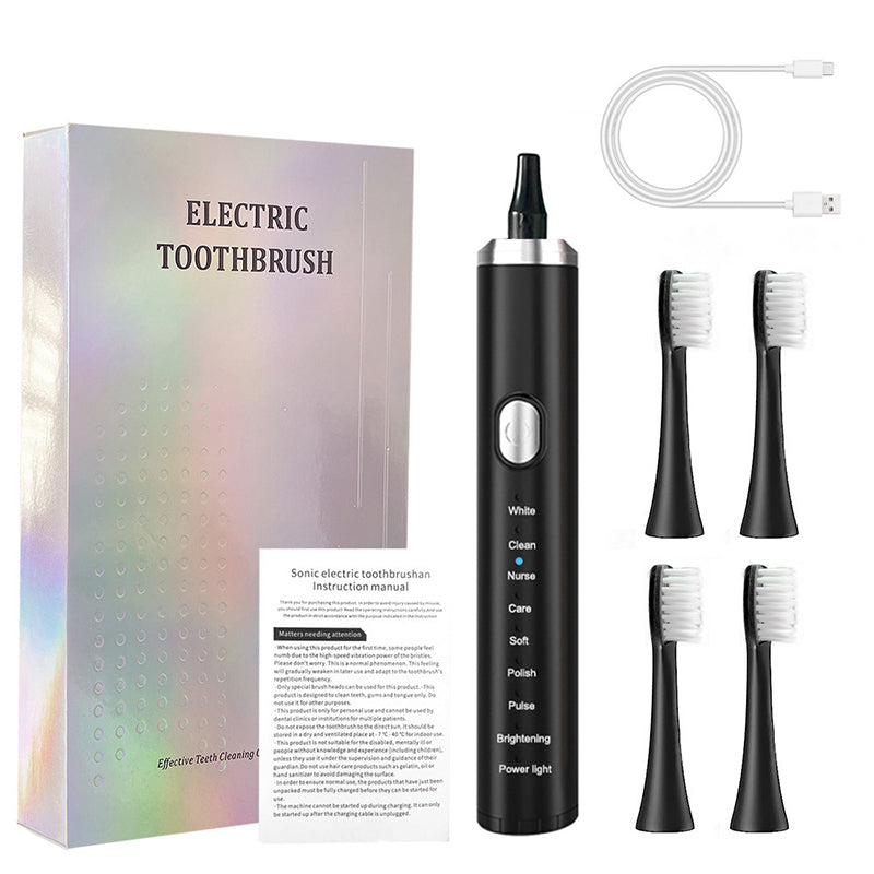 💕2025 HEIßER VERKAUF🦷Sonic elektrische Zahnbürste mit 8 Modi für Erwachsene🦷 4 Bürstenkopf
