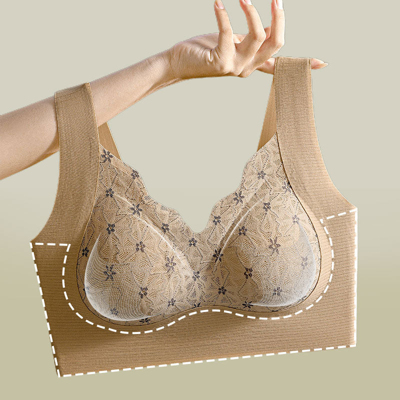 3D-Spitzen-BH mit fester Polsterung für Frauen mittleren Alters