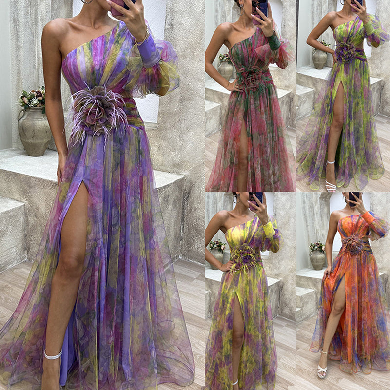 ⏳Begrenzte Zeit 50% Rabatt💥🌸Frühjahrs-Specials🌸 Damen Tüll Unregelmäßiges Kleid Kleider
