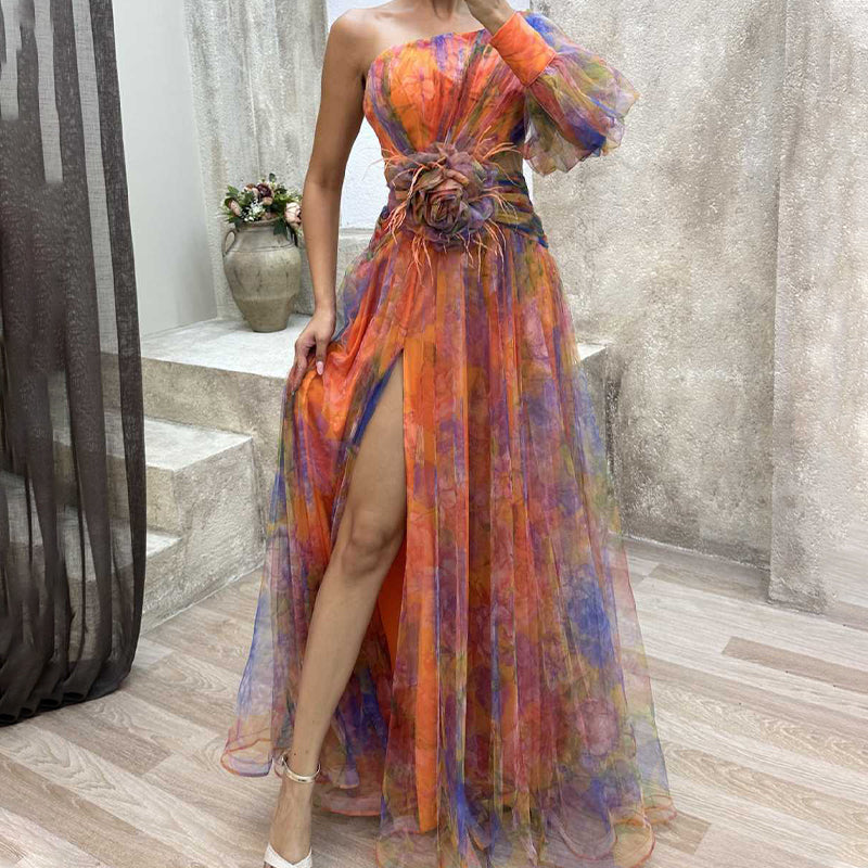 ⏳Begrenzte Zeit 50% Rabatt💥🌸Frühjahrs-Specials🌸 Damen Tüll Unregelmäßiges Kleid Kleider