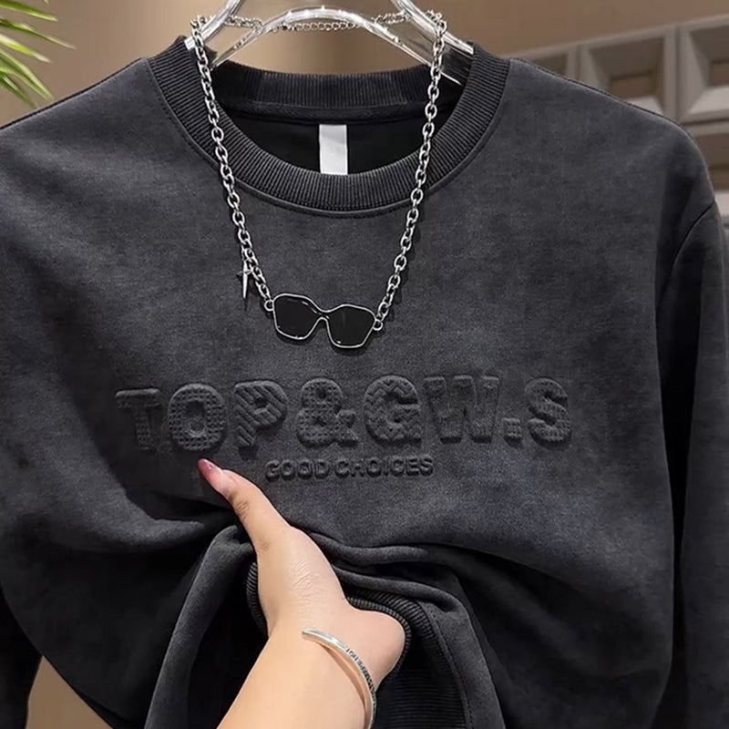 Lässiges Rundhals-Sweatshirt für Herren