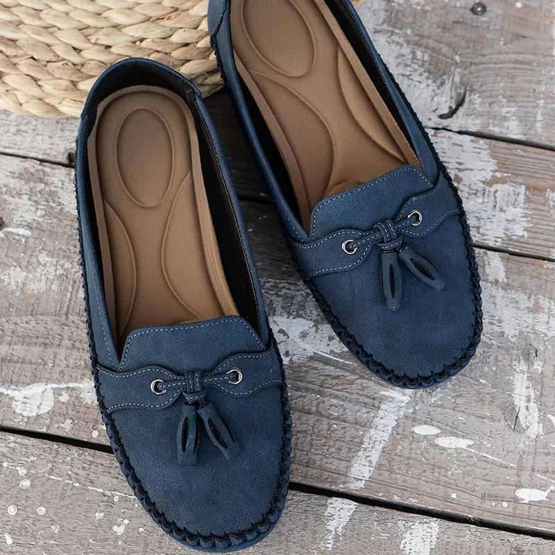 🔥Letzter Tag 49% Rabatt - Bequeme weiche Slipper für Damen im Vintage-Stil mit Schleife