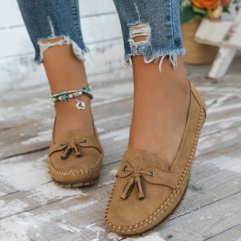 🔥Letzter Tag 49% Rabatt - Bequeme weiche Slipper für Damen im Vintage-Stil mit Schleife