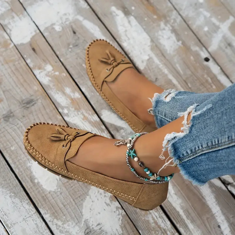🔥Letzter Tag 49% Rabatt - Bequeme weiche Slipper für Damen im Vintage-Stil mit Schleife
