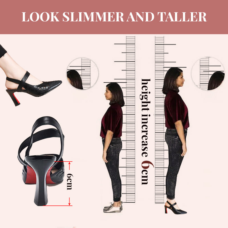 Hohle Damen-Sandalen mit spitzer Zehe