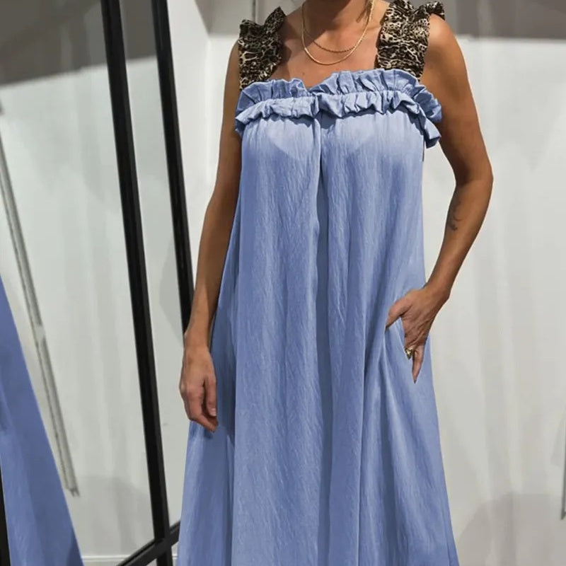 💕Lässiges ärmelloses Damen-Maxikleid mit Taschen