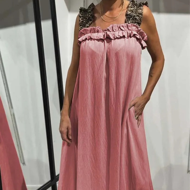 💕Lässiges ärmelloses Damen-Maxikleid mit Taschen