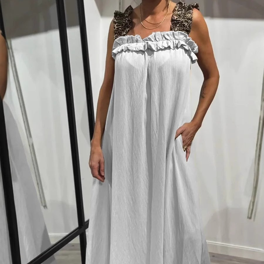 💕Lässiges ärmelloses Damen-Maxikleid mit Taschen