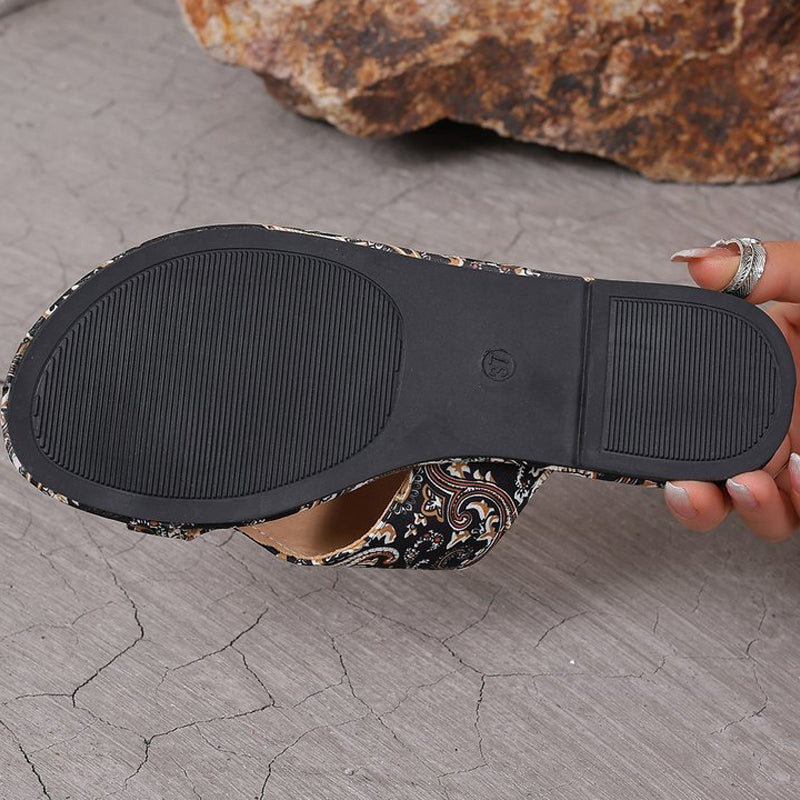 🥰Leichte orthopädische flache Sandalen für Damen🩴🎨Vintage und Moderne kombiniert