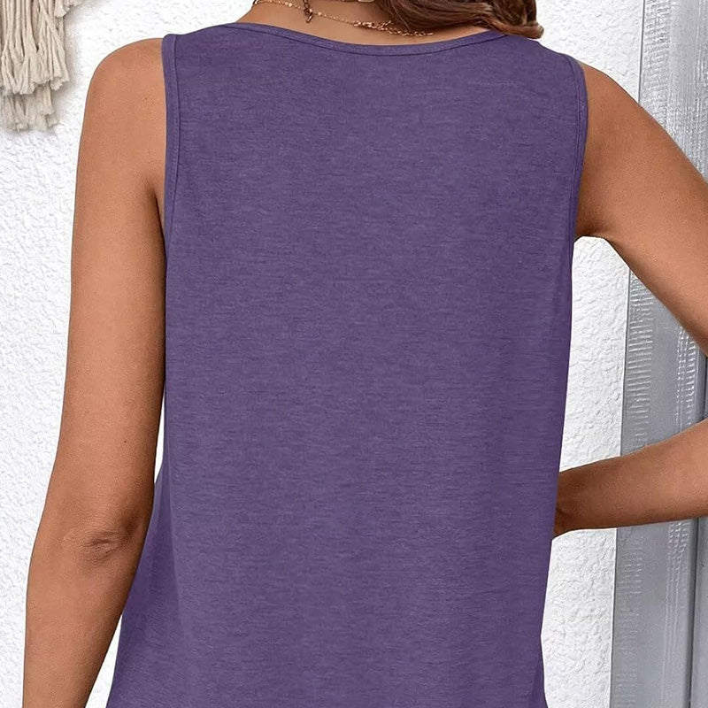 🍃Ärmelloses Tanktop mit V-Ausschnitt für Damen🌸☁️Hautfreundliches und angenehmes Material