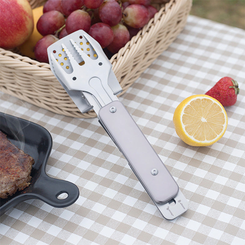 🔥Heißer Verkauf🥓3-in-1 Camping BBQ Grill Utensilien Home Gabel Spatel Clip