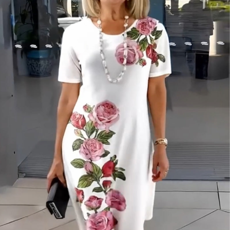🌸Frühjahrsangebote💐 Rose Bloom Kurzarmkleid