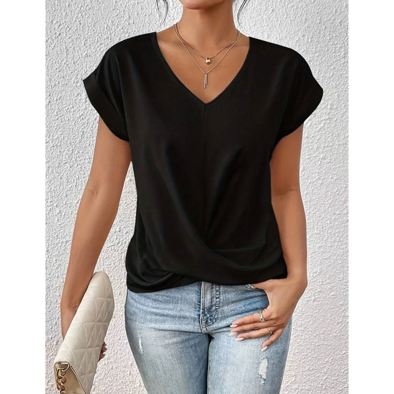 đ„đ„LĂ€ssiges Kurzarm-T-Shirt fĂŒr Damenbekleidung