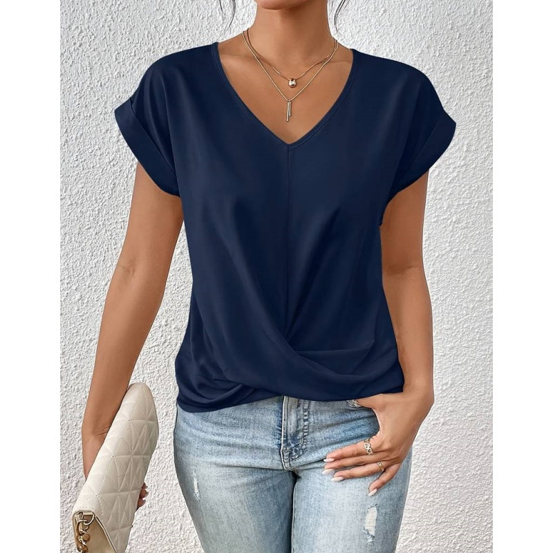 đ„đ„LĂ€ssiges Kurzarm-T-Shirt fĂŒr Damenbekleidung