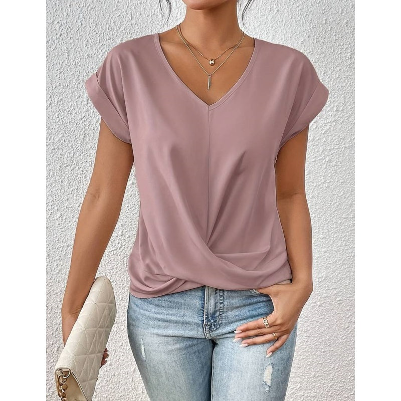 đ„đ„LĂ€ssiges Kurzarm-T-Shirt fĂŒr Damenbekleidung