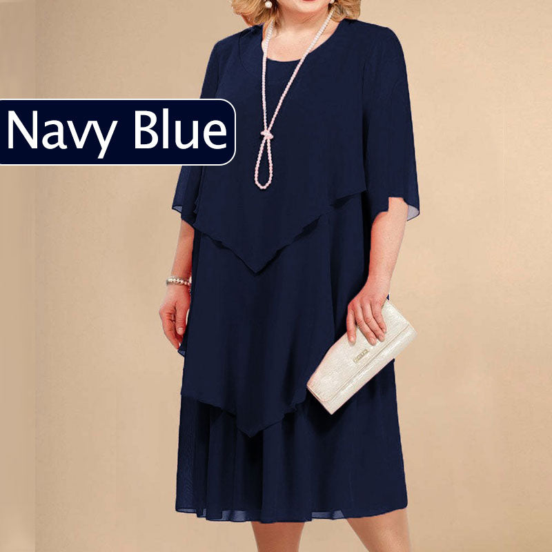 🔥50% Rabatt👗Midikleid im Lagen-Look in großen Größen