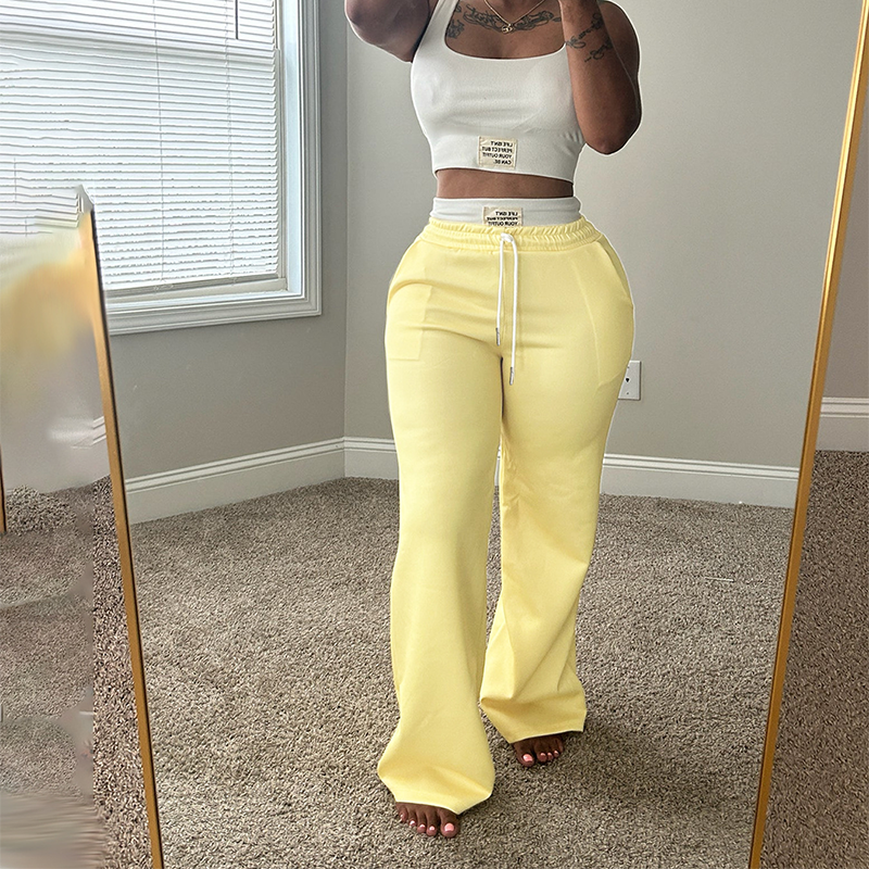 Zweiteiliges Set aus ärmellosem Tanktop und Hose mit Kordelzug für Damen
