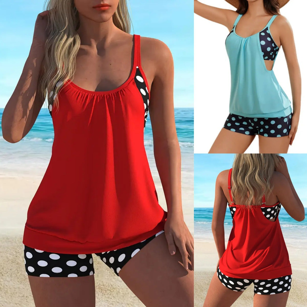 🏖️ Heißer Sommer – 49 % RABATT 👙 Zweiteiliges Damen-Bikini-Set mit Polka-Dots