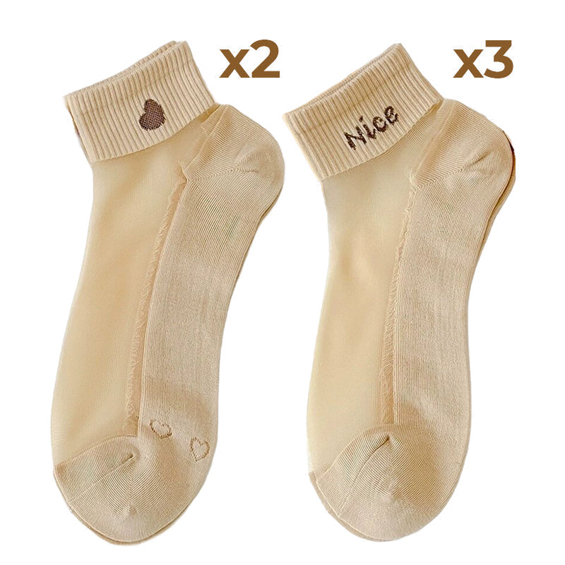 🌴Sommer-Specials🌴Atmungsaktive Netz-Patchwork-Socken für Frauen✨