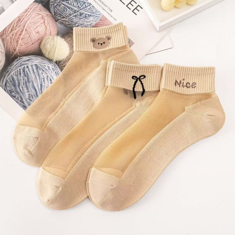 🌴Sommer-Specials🌴Atmungsaktive Netz-Patchwork-Socken für Frauen✨