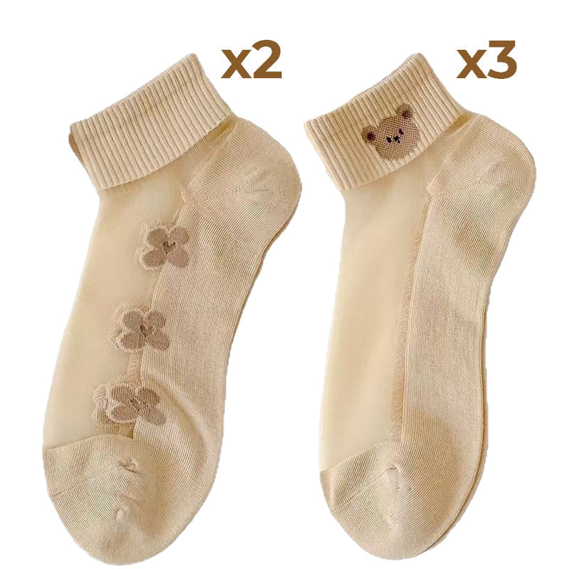 🌴Sommer-Specials🌴Atmungsaktive Netz-Patchwork-Socken für Frauen✨