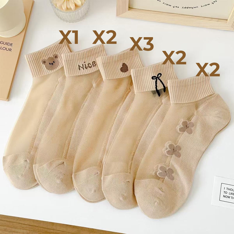 🌴Sommer-Specials🌴Atmungsaktive Netz-Patchwork-Socken für Frauen✨