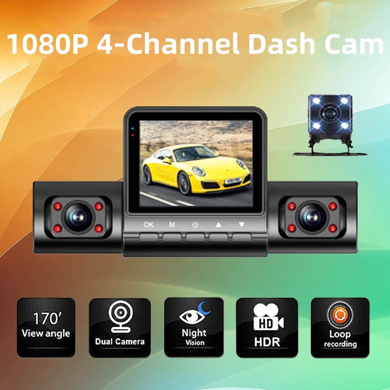 ⏳Begrenzte Zeit 50% Rabatt💥Begrenzte Zeit halber Preis - 1080P 4 Kanal Autokamera mit Nachtsicht