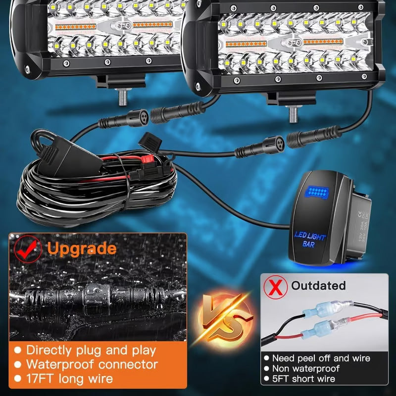 Leistungsstarker LED-Lichtleistensatz für Autos