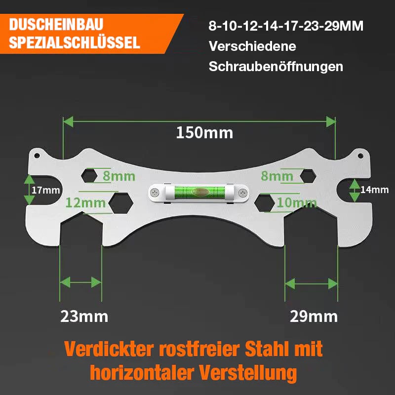 ⏳Begrenzte Zeit 50% Rabatt💥✨Das ideale Werkzeug für Ihr Badezimmer✨ Multifunktionaler Wasserwaagen-Schlüssel für das Badezimmer