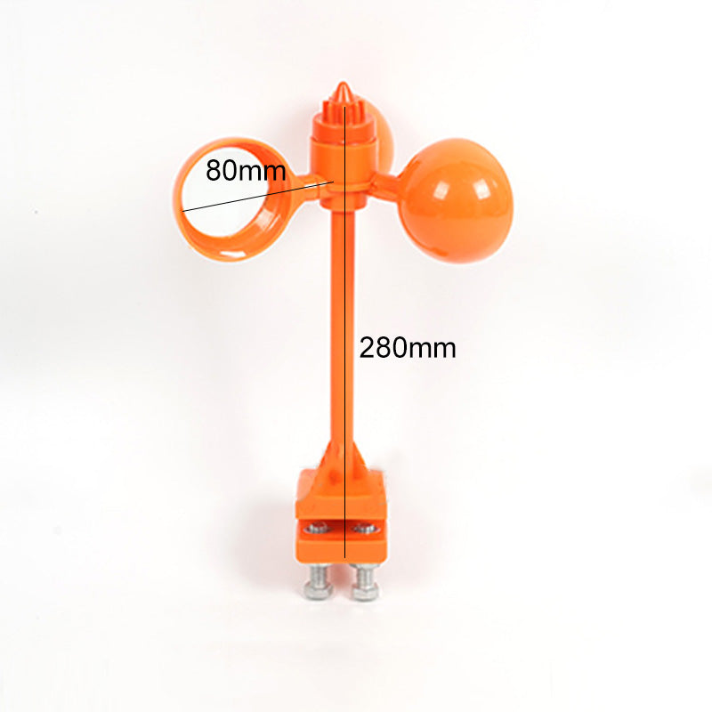 Vogelscheuche mit Reflektor und Windmaschine mit Sound