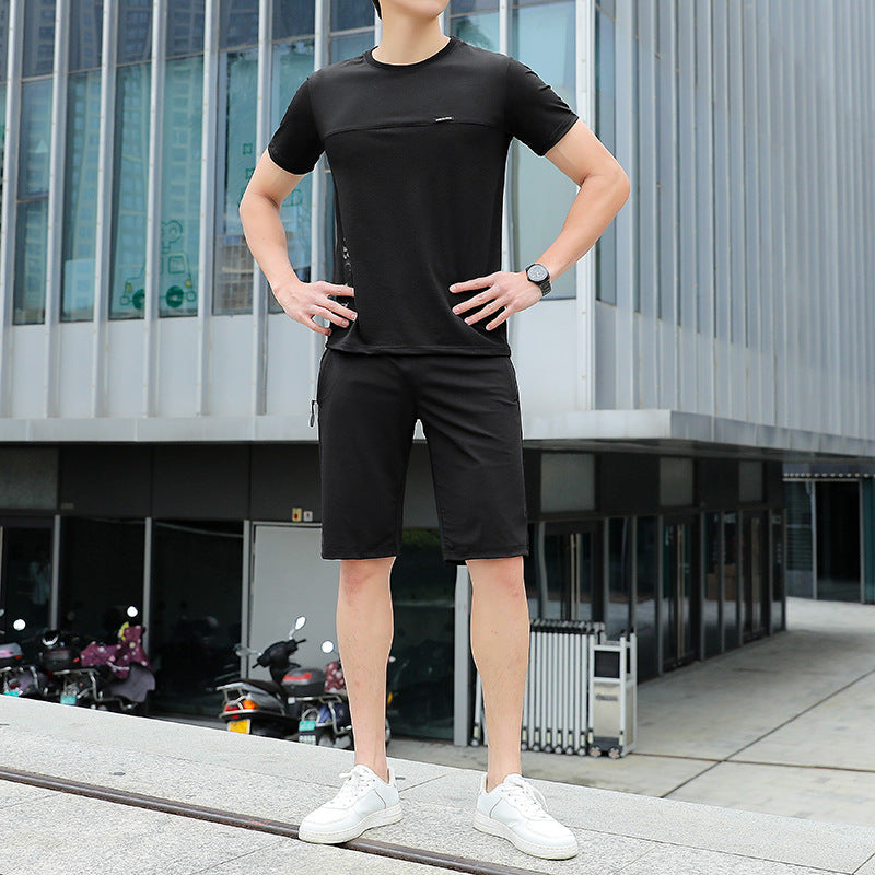 Herren Activewear 2-teiler Smiley - Baggy Trainingsanzug, Hoodie & Shorts